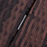 Outsunny ligbank voor buiten dubbele ligstoel relax ligstoel voor 2 personen 5 standen metaal PE-rotan blauw(m-7)