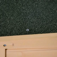 Armário de Jardim de Madeira para Ferramentas com 3 Prateleiras Interiores Porta com Trava e Teto Asfáltico 75x56x115cm Madeira(m-9)