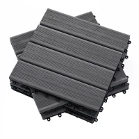 Outsunny, gresie exterior, set de 11 placi, 30x30x2.2 cm, gri(m-1)