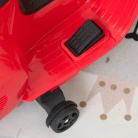 HOMCOM VESPA elektrische motorfiets kindermotorfiets elektrisch voertuig 18-36 maanden 3 km/h LED-licht geluid PP- kunststof metaal rood 66,5 x 38 x 52 cm(m-8)