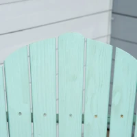 Outsunny Adirondack Tuinstoel met Uitschuifbare Voetensteun en Opvouwbaar Ontwerp - Groen(m-8)