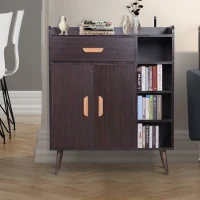 HOMCOM Sideboard, Side Cabinet, Floor Cupboard with Storage Drawer for Hallway, Kitchen, Bedroom, Living Room, Walnut(m-11)