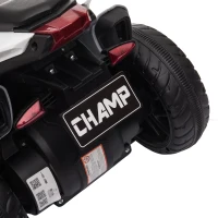 HOMCOM Motocicleta Elétrica Infantil com 3 Rodas para Crianças acima de 3 anos Triciclo com Pedal de Bateria 6V com Luzes Música Pneus Largos 86x42x52cm Azul(m-12)