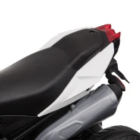 HOMCOM Motocicleta Elétrica Infantil com 3 Rodas para Crianças acima de 3 anos Triciclo com Pedal de Bateria 6V com Luzes Música Pneus Largos 86x42x52cm Azul(m-11)