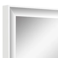 HOMCOM Full Length Mirror, 120x35cm Wall Mirror, Rectangle Dressing Mirror, Long Mirror for Bedroom, Living Room, White(m-7)