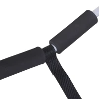 HOMCOM wózek do kajaka, wózek kajakowy, wózek do deski surfingowej, składany, z paskiem, z oponami PU, aluminium, do 90 kg(m-7)