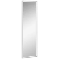 HOMCOM Full Length Mirror, 120x35cm Wall Mirror, Rectangle Dressing Mirror, Long Mirror for Bedroom, Living Room, White(m-1)