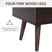 HOMCOM Sideboard, Side Cabinet, Floor Cupboard with Storage Drawer for Hallway, Kitchen, Bedroom, Living Room, Walnut(m-7)