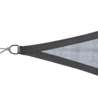 Outsunny Sonnensegel Sonnendach Sonnenschutz Dreiecke HDPE Grau 4 x 4 x 4 m(m-7)