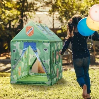 HOMCOM Ampia Tenda Gioco Mimetica per Bambini 3+ Anni, Ospita 3-4 Bambini (93x69x103cm)(m-2)