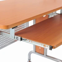 HOMCOM Scrivania ad Angolo per Computer scrivania da ufficio Tavolo PC in legno marrone(m-9)