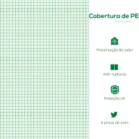 Outsunny Estufa 119x60x60cm Estufa de Jardim com 2 Janelas Enroláveis para Cultivo de Plantas Verduras Flores Verde Translúcido(m-4)