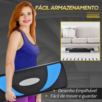 HOMCOM Step para Exercício Aeróbico Plataforma Step com Altura Ajustável em 3 Níveis com Carga Máxima 150kg para Exercício em Academia Casa 80x31x10-20cm Azul(m-7)