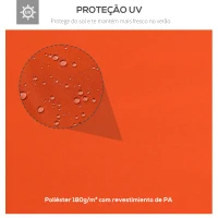 Outsunny Toldo de Substituição 4x3m para Pérgola de Jardim 2 Níveis Respirável com 10 Orifícios de Drenagem Cobertura de Substituição de Pérgola Exterior Terracota(m-4)