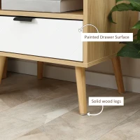 Noptiera HOMCOM cu sertar si raft, noptiera moderna, noptiera pentru dormitor, living(m-5)