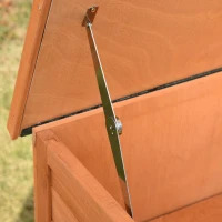 PawHut Conejera de Exterior Jaula de Mascotas Pequeñas de Madera 2 Pisos para Conejos Cobayas Hámster con Techo Asfáltico Bandeja Extraíble Rampa 102x56x85 cm Madera Natural(m-8)