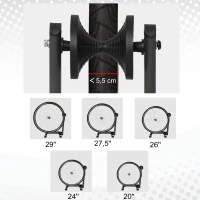 HOMCOM Râtelier vélo range vélo pliable métal noir dim. 39L x 35l x 45,5H cm(m-6)