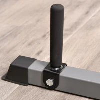 HOMCOM Saco de Boxe Suspenso com Suporte Bola de Velocidade Ajustável em Altura de 167-187cm e Inflador para Treinamento Fitness em Casa Ginásio 115×157×221 cm Preto e Cinza(m-8)