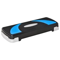 HOMCOM Step para Exercício Aeróbico Plataforma Step com Altura Ajustável em 3 Níveis com Carga Máxima 150kg para Exercício em Academia Casa 80x31x10-20cm Azul(m-9)