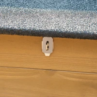 PawHut Cusca pentru Caini Talie Medie din Lemn de Brad, 130x93x92cm, Culoarea Lemnului si Negru(m-9)