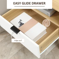 Noptiera HOMCOM cu sertar si raft, noptiera moderna, noptiera pentru dormitor, living(m-4)