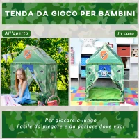 HOMCOM Ampia Tenda Gioco Mimetica per Bambini 3+ Anni, Ospita 3-4 Bambini (93x69x103cm)(m-4)
