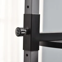 HOMCOM Saco de Boxe Suspenso com Suporte Bola de Velocidade Ajustável em Altura de 167-187cm e Inflador para Treinamento Fitness em Casa Ginásio 115×157×221 cm Preto e Cinza(m-10)