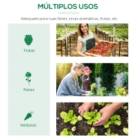 Outsunny Estufa 119x60x60cm Estufa de Jardim com 2 Janelas Enroláveis para Cultivo de Plantas Verduras Flores Verde Translúcido(m-7)