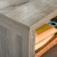 HOMCOM Aparador de Cozinha Armário Buffet com 2 Portas de Vidro e 2 Compartimentos Abertos Móvel Auxiliar de Armazenamento para Sala de Jantar Sala de Estar 90x40x100cm Carvalho(m-10)