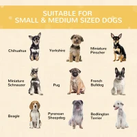 PawHut Wicker Dog House, Rattan Pet Bed, Cat House, End Table Furniture, with Soft Cushion, Adjustable Feet, for Small and Medium Dogs Grey, 80 x 54 x 61.5 cm(m-7)