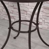 Mobilier de Gradina Outsunny Set 3 Piese cu 2 Scaune Pliante si 1 Masuta, din Metal si Ceramica, Multicolor(m-8)