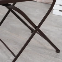 Mobilier de Gradina Outsunny Set 3 Piese cu 2 Scaune Pliante si 1 Masuta, din Metal si Ceramica, Multicolor(m-9)