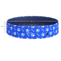 PawHut Piscina pentru Câini cu greutatea peste 65kg din Plastic pentru Grădină Φ140x30cm(m-3)