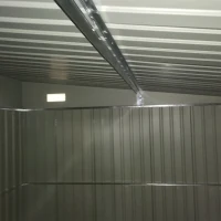Magazie de Gradina Outsunny cu Usa Glisanta si Orificii de Aerisire, din Otel Galvanizat, 345x280.5x169-201 cm, Negru(m-10)