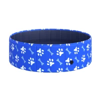 PawHut Piscina pentru caini de talie mica, Plastic/PVC, 100x30 cm, Albastru(m-1)