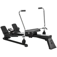 HOMCOM Rowing Machine, Rower with Adjustable Resistances and Digital Monitor for Home, Office, Gym(m-1)