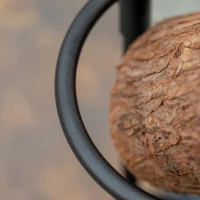 Outsunny Suport pentru lemn Circular Freza manuala de busteni din otel carbon pentru casa, camping si exterior, negru(m-10)