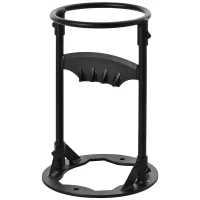 Outsunny Suport pentru lemn Circular Freza manuala de busteni din otel carbon pentru casa, camping si exterior, negru(m-4)