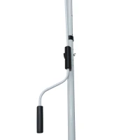 Outsunny Balcony 2 x 1.5m Manual Adjustable Awning DIY Patio Clamp Awning Canopy Retractable Shade Shelter Easy to Move for Balcony, Grey(m-11)