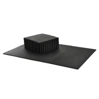 HOMCOM Tapis en Mousse de Protection Sol Tapis de Fitness 62 cm x 62 cm x 1 cm avec Bordures Tapis Puzzle 25 pièces 9,3 m² de Surface Noir(m-1)