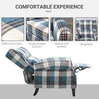 HOMCOM Single Armchair Sofa Push Back Recliner Living Room Furniture Cushion Padded Seat w/Armrest(m-6)