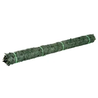 Outsunny Artificial Leaf Hedge Screen Privacy Fence Panel for Garden Outdoor Indoor Decor 3 x 1.5M Dark Green(m-8)