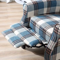 HOMCOM Single Armchair Sofa Push Back Recliner Living Room Furniture Cushion Padded Seat w/Armrest(m-10)