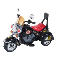 HOMCOM Kids Ride On Toy Car Motorbike Electric Scooter 6V Battery Operated Toy Trike-Black(m-1)