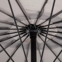 Outsunny Chapéu de Sol Excêntrico Ø296x260cm Chapéu de Sol à Manivela com Ângulo Ajustável para Jardim Pátio Terraço Piscina Cinza Claro(m-12)