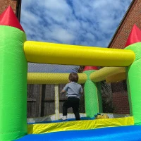 HOMCOM Nylon Inflatable Bouncy Castle Multi-Colour(m-12)