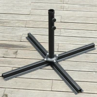 Outsunny Chapéu de Sol Excêntrico Ø296x260cm Chapéu de Sol à Manivela com Ângulo Ajustável para Jardim Pátio Terraço Piscina Vinho(m-13)