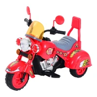 HOMCOM Kids Electric Motorbike 6V Children Ride On Motorcycle Battery Powered Toy w/ Lights Sound for 3-6 Years Old Red(m-11)