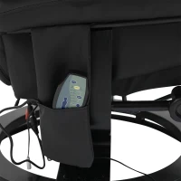 HOMCOM Luxury Fuax leather Chair Recliner Electric Massage Chair Sofa 10 Massager Heat with Foot Stool Black(m-10)