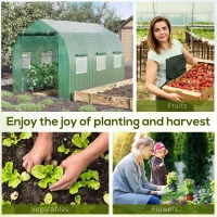 Outsunny Walk in Polytunnel Greenhouse with Windows and Door for Garden, Backyard (3 x 2M)(m-6)